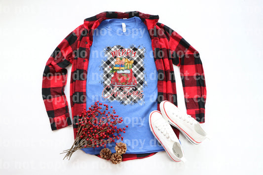 Red Car Merry Christmas Plaid Dream Print o Impresión por sublimación