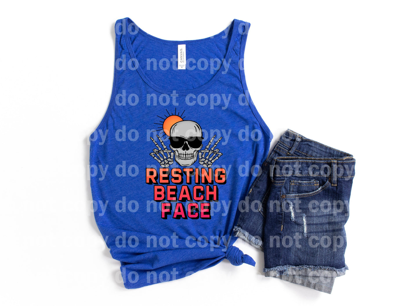 Resting Beach Face Full Color/One Color Dream Print or Sublimation Print
