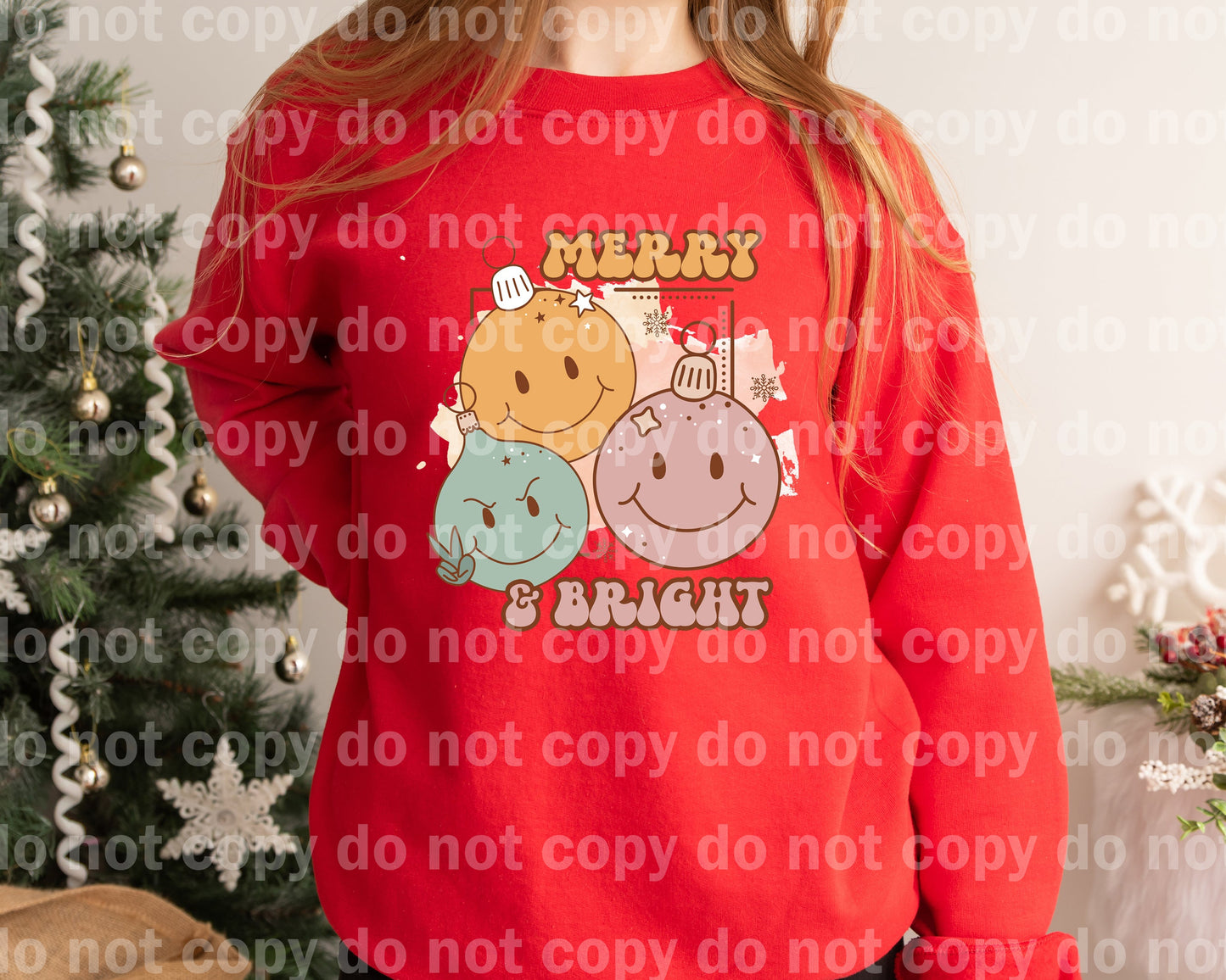 Merry And Bright Retro Dream Print or Sublimation Print