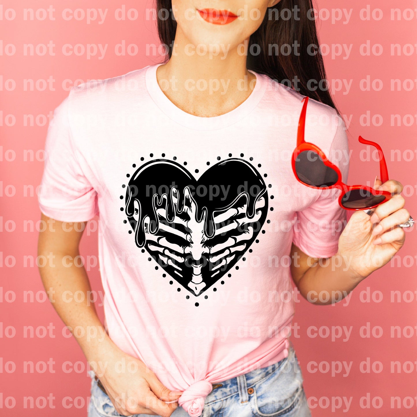 Rib Cage Drippy Heart Full Color/One Color Dream Print or Sublimation Print
