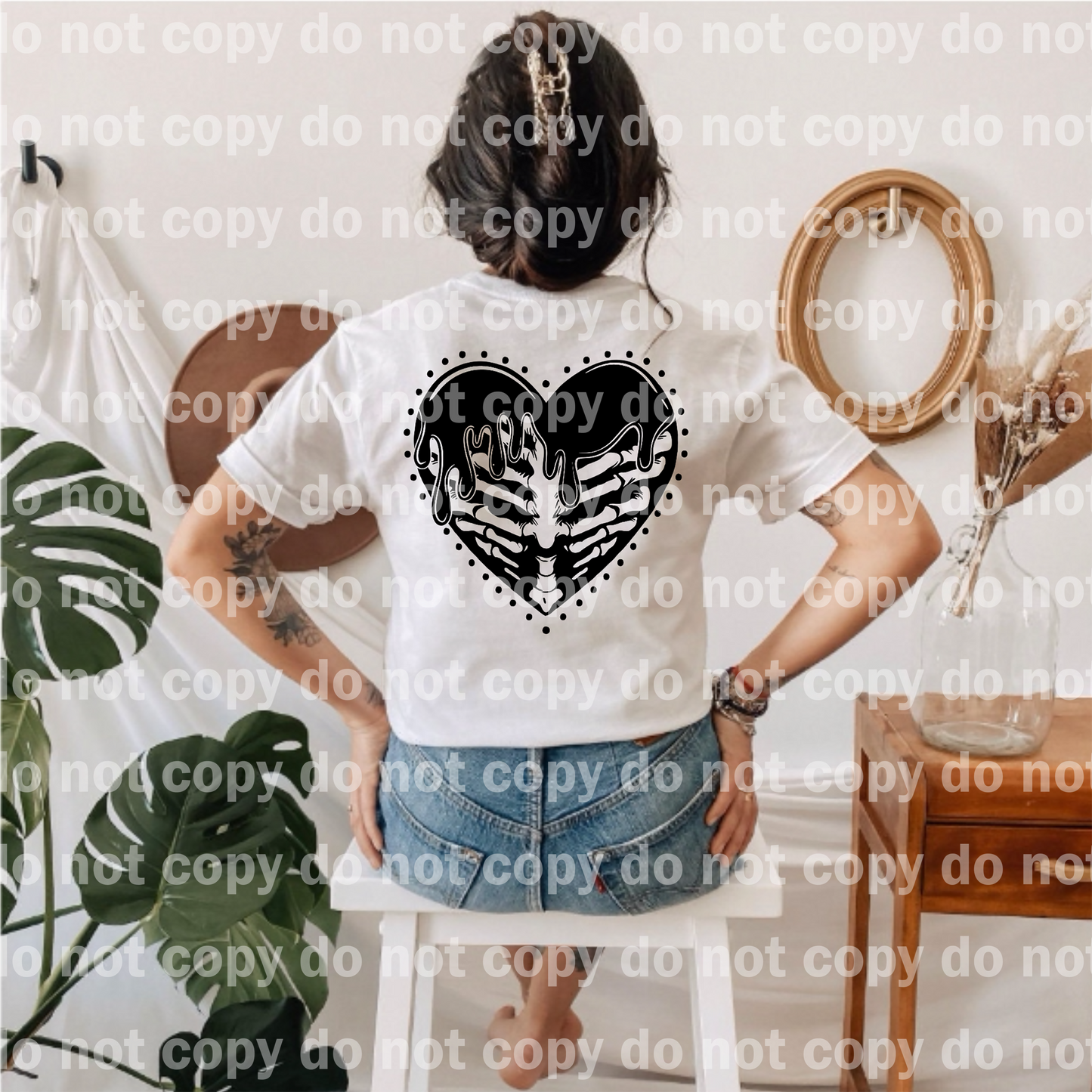 Rib Cage Drippy Heart Full Color/One Color Dream Print or Sublimation Print