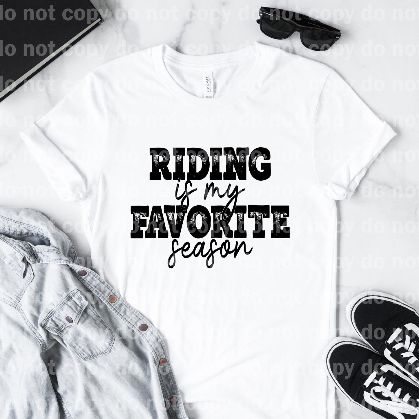 Riding is my Favorite Season Black Dream Print or Sublimation Print