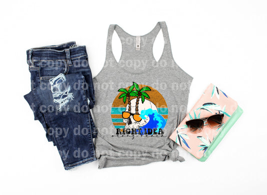 Right Idea Wrong Beach Skull Dream Print or Sublimation Print