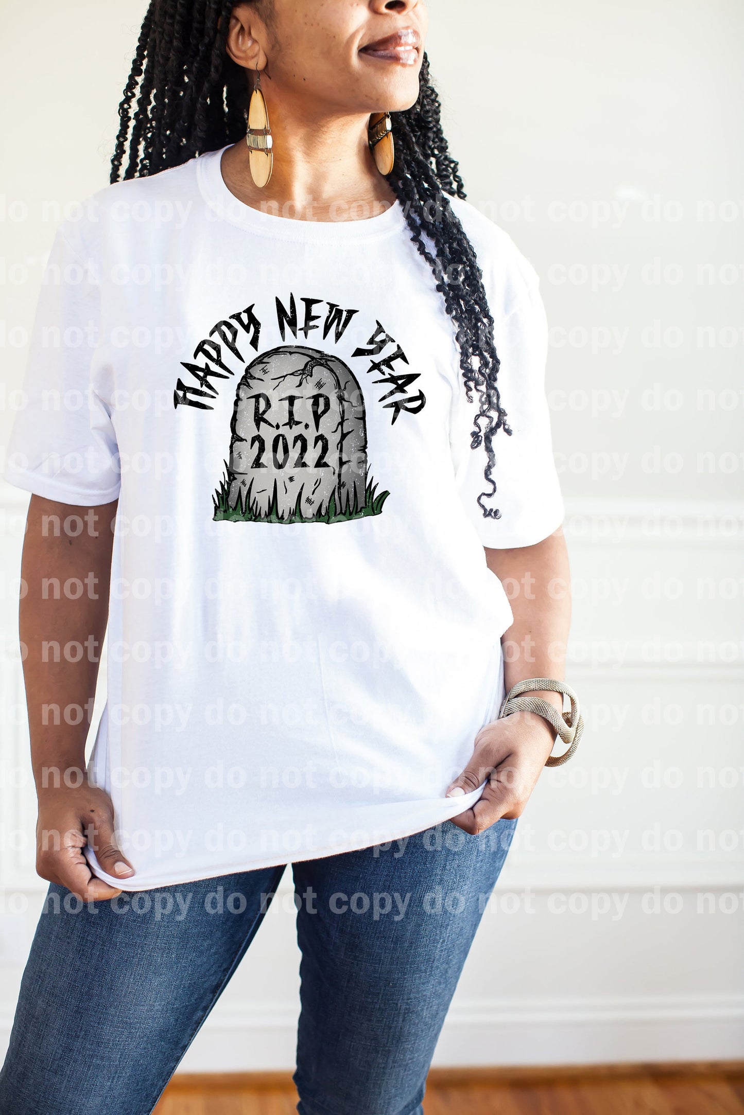 RIP 2022 Happy New Year Distressed Full Color/One Color Dream Print or Sublimation Print