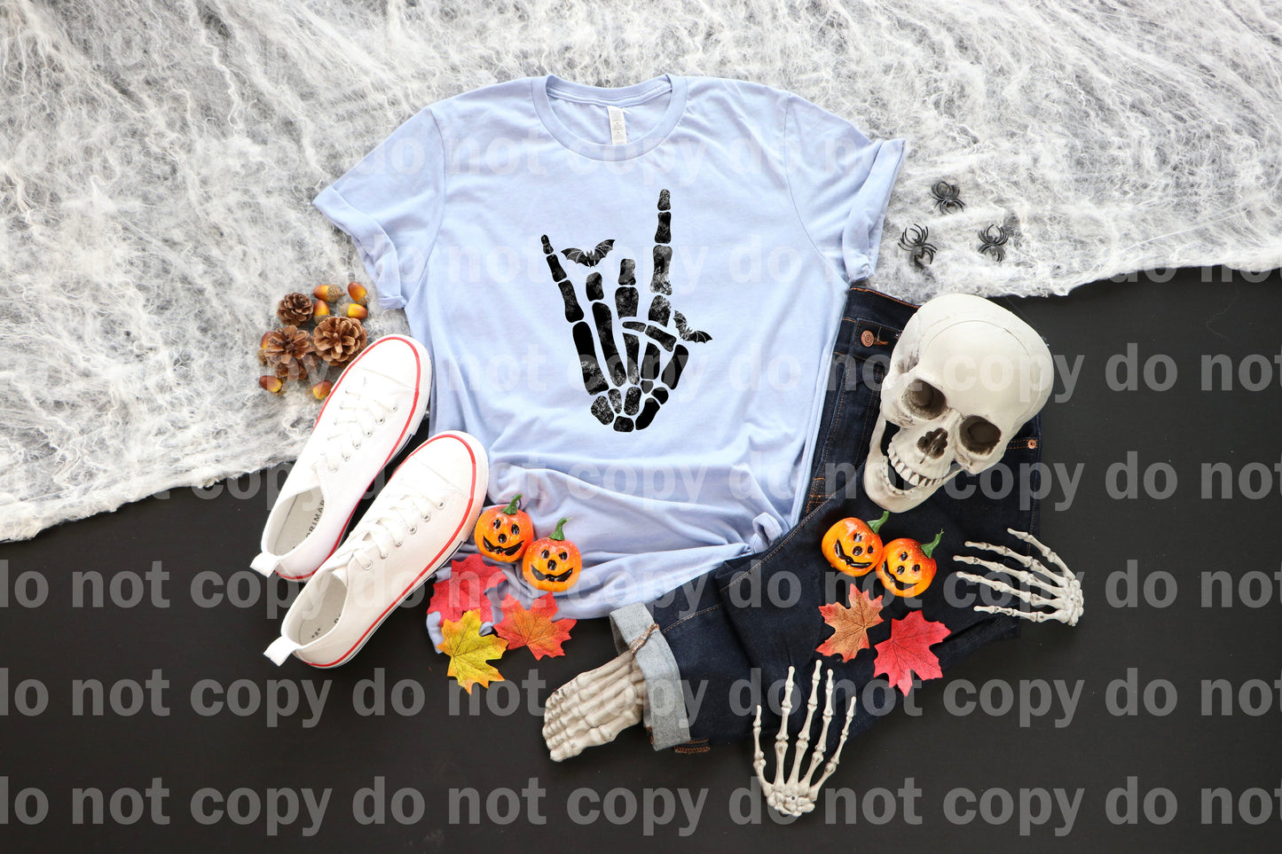 Rock On Bats Skellie Hand Distressed/Non Distressed Dream Print or Sublimation Print