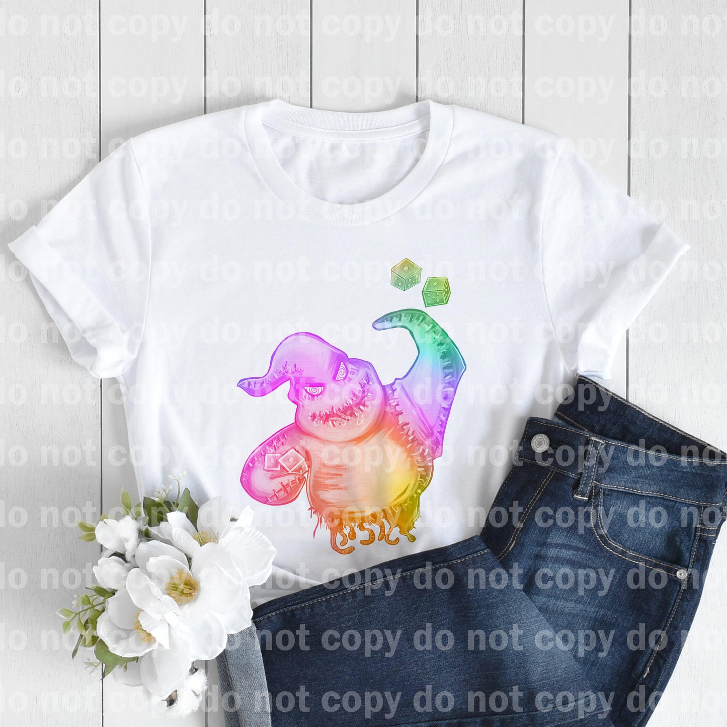 Roll The Dice Pastel or rainbow  Color Style Dream Print or Sublimation Print