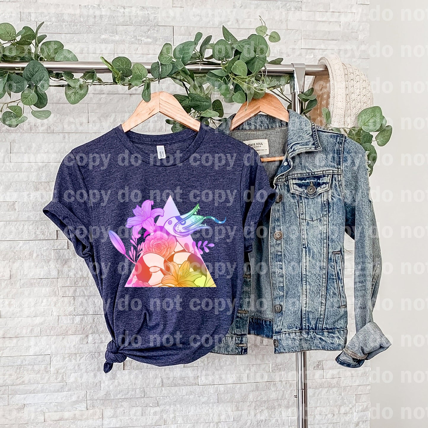 Sandworm Floral Triangle Pastel or rainbow  Color Style Dream Print or Sublimation Print