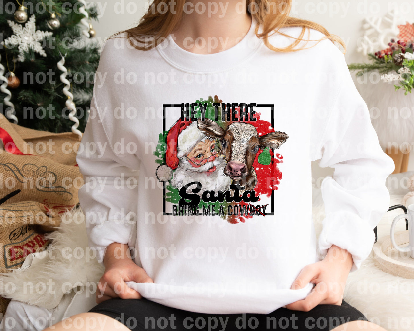Hey There Santa Bring Me A Cow Dream Print or Sublimation Print