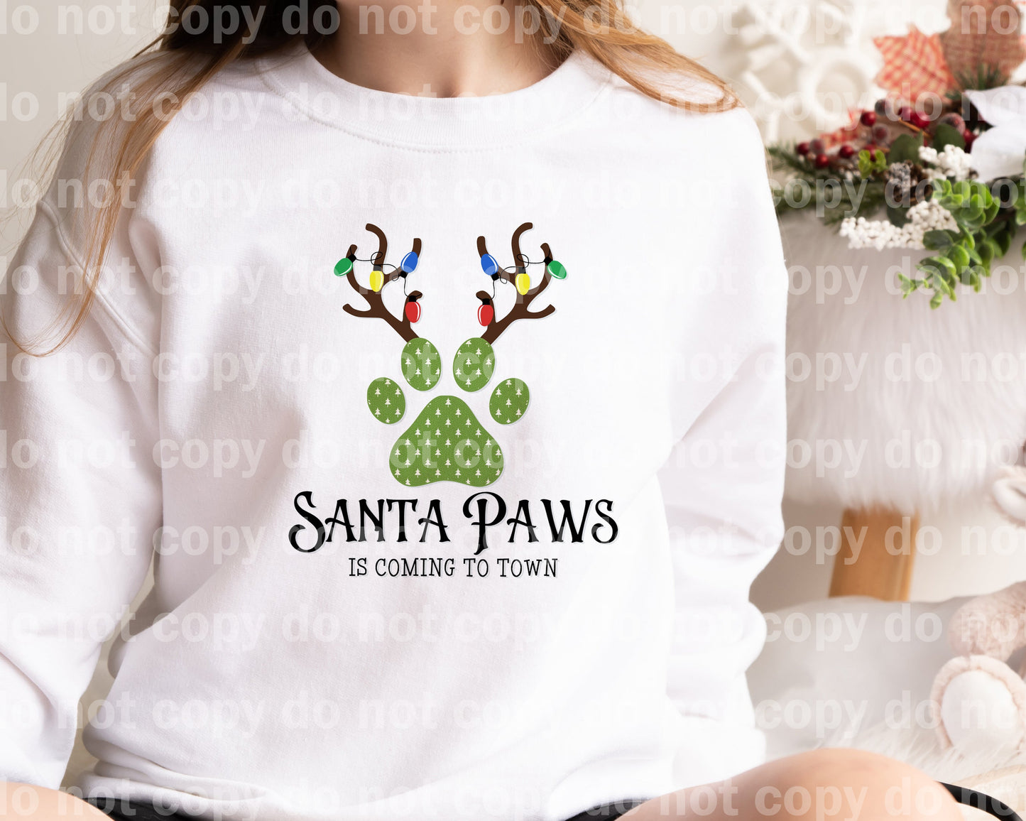 Santa Paws Is Coming To Town Dream Print or Sublimation Print
