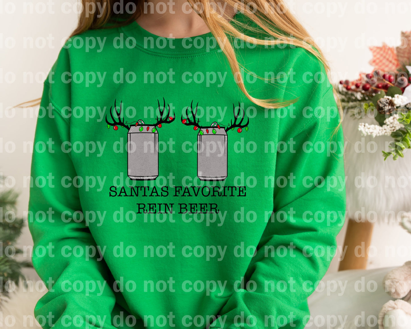 Santa's Favorite Rein Beer Full Color/One Color Dream Print or Sublimation Print