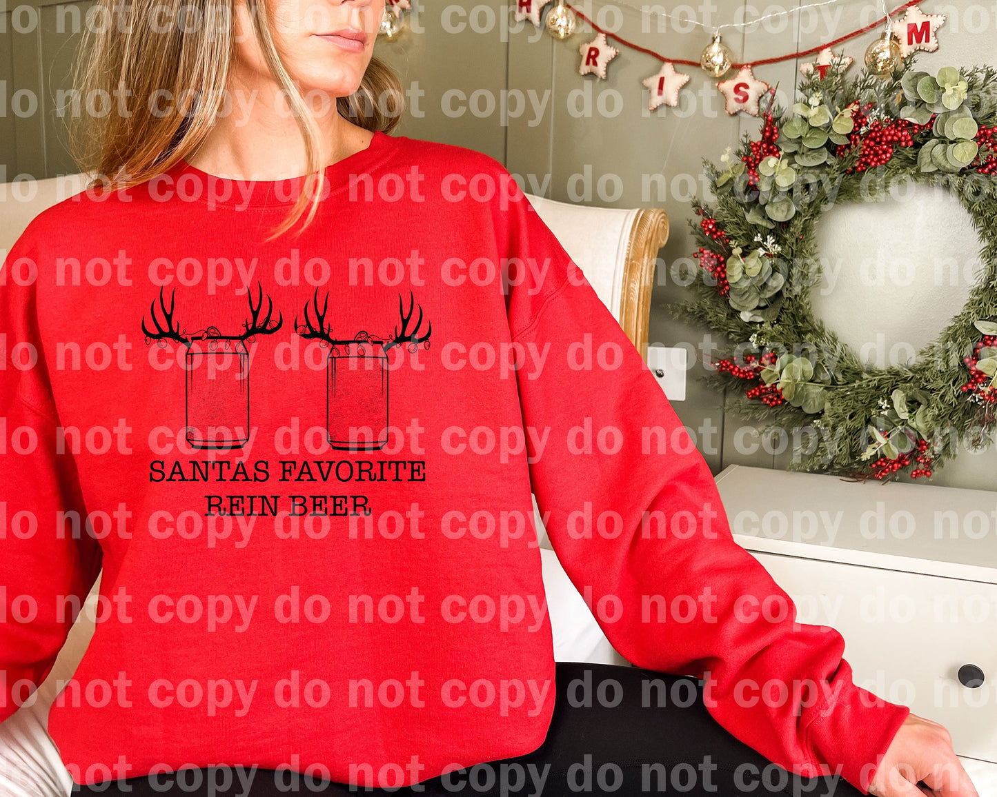 Santa's Favorite Rein Beer Full Color/One Color Dream Print or Sublimation Print