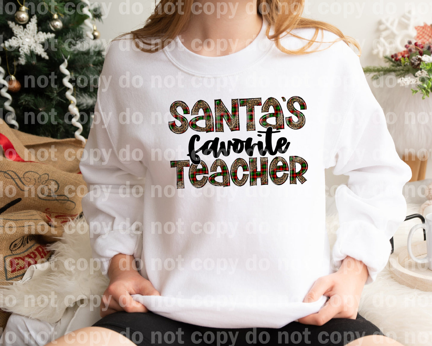 Santa's Favorite Teacher Dream Print or Sublimation Print