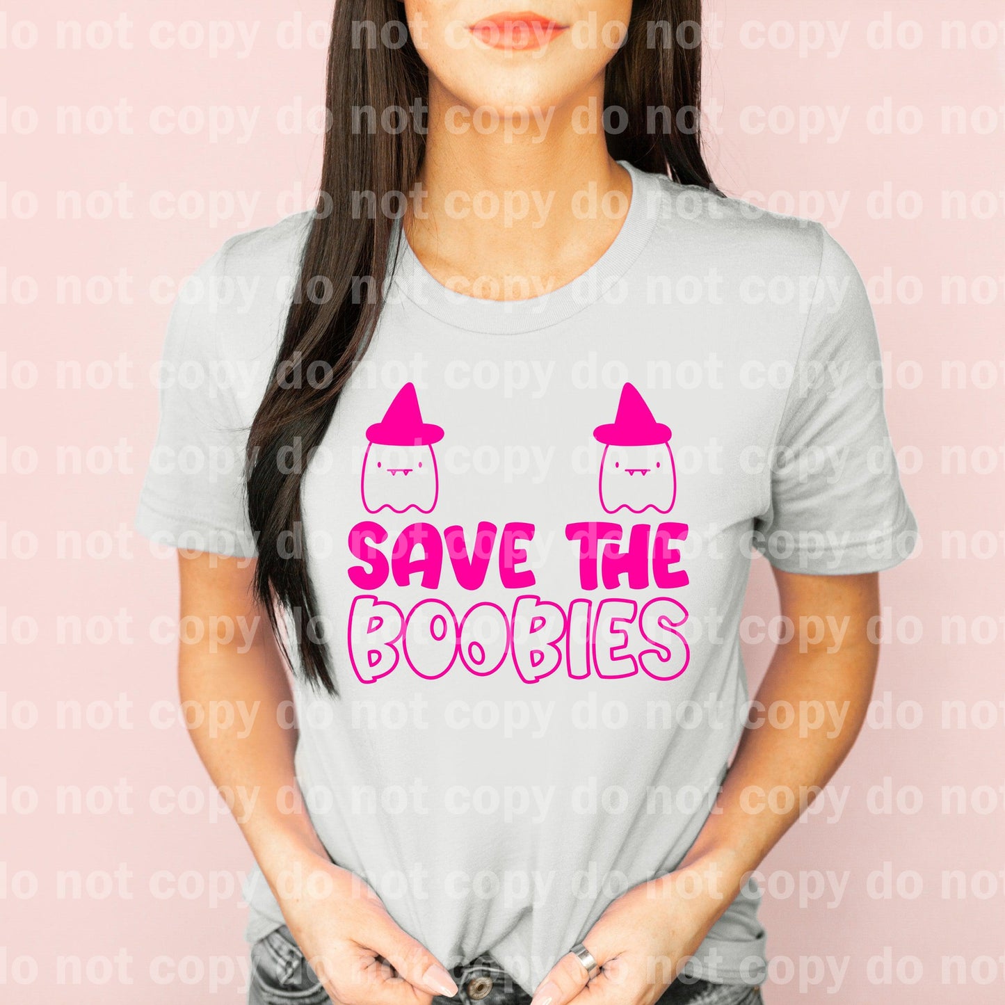 Save The Boobies Cancer Awareness Pink/White Dream Print or Sublimation Print