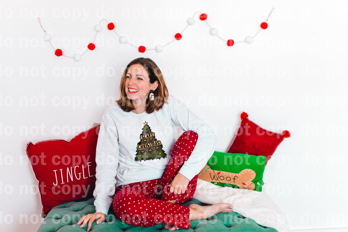 Scary Christmas Distressed Full Color/One Color Dream Print or Sublimation Print