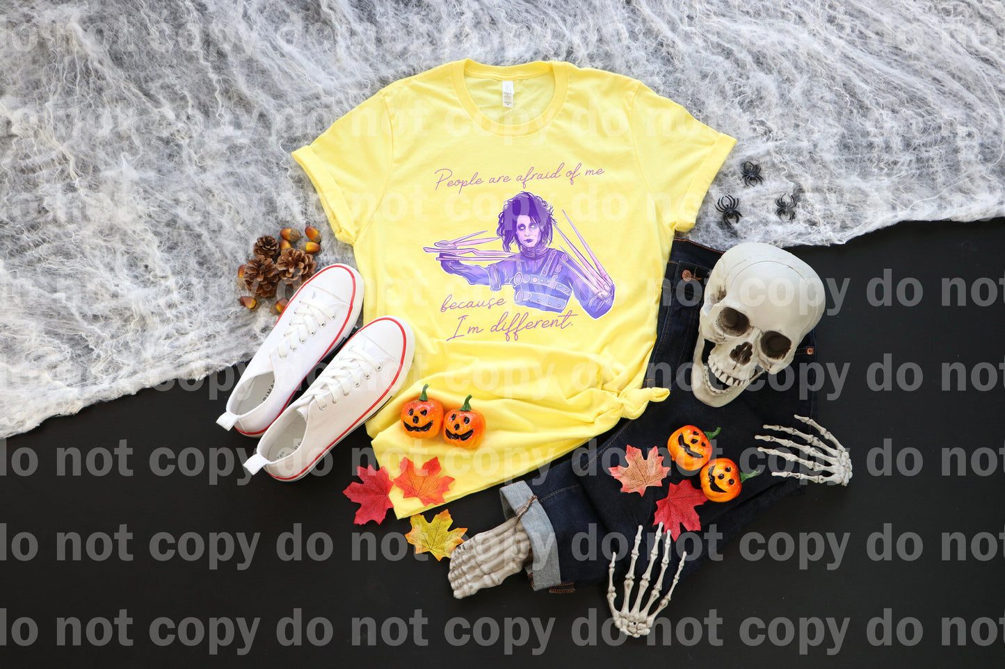 People Are Afraid Of Me Because I'm Different Scissorhands Pastel or rainbow  Color Style Dream Print or Sublimation Print