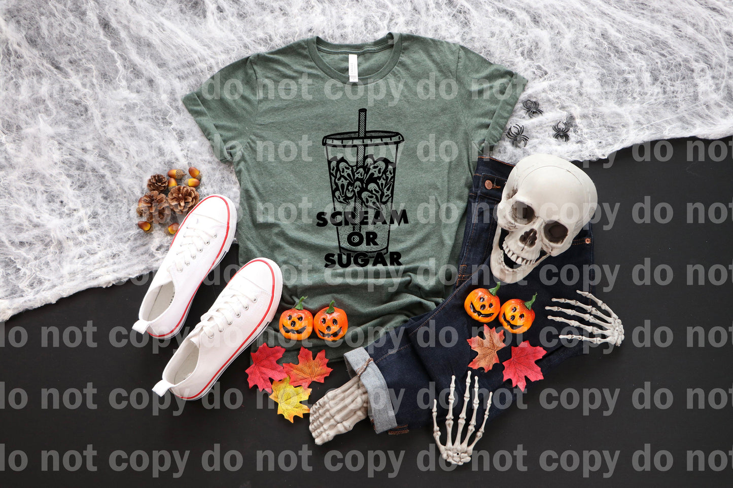 Horror ghost or Sugar Iced Skull Coffee Dream Print or Sublimation Print