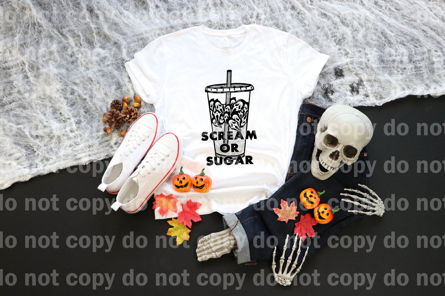 Horror ghost or Sugar Iced Skull Coffee Dream Print or Sublimation Print