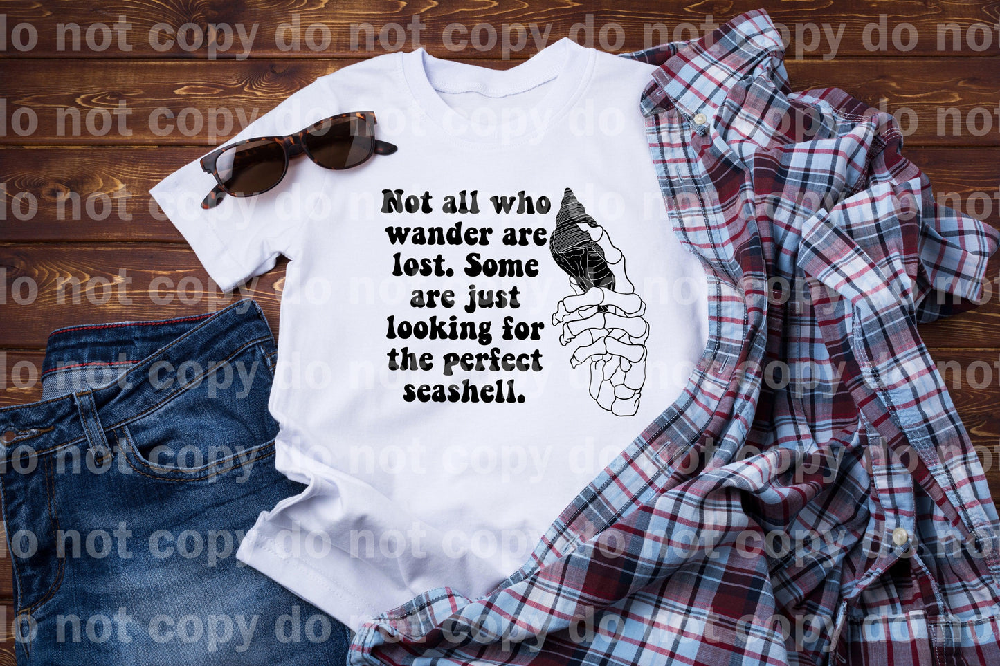 Not All Who Wander Are Lost Some Are Just Looking For The Perfect Seashell Skellie Dream Print or Sublimation Print