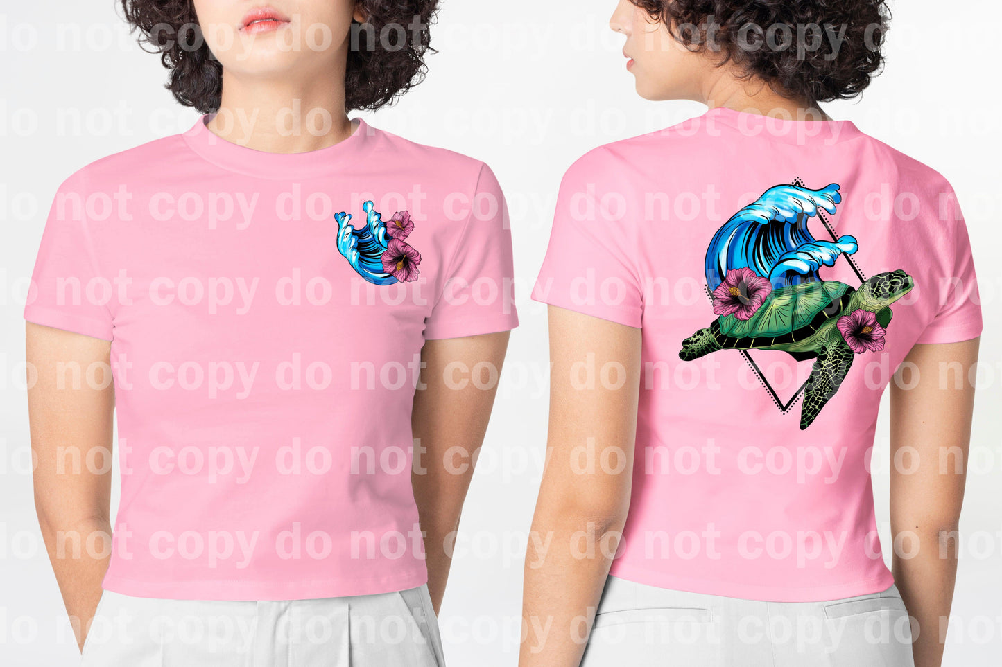 Sea Turtle Wave Full Color/One Color Set Dream Print or Sublimation Print