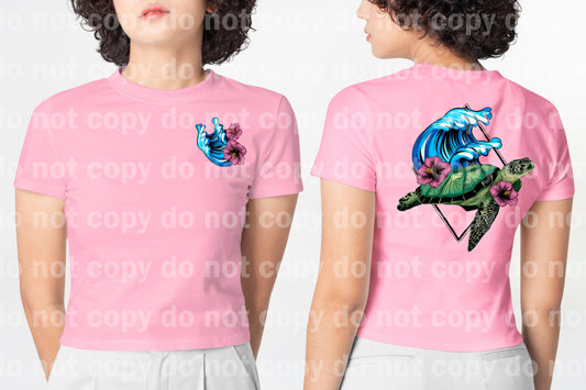 Sea Turtle Wave Full Color/One Color Set Dream Print or Sublimation Print