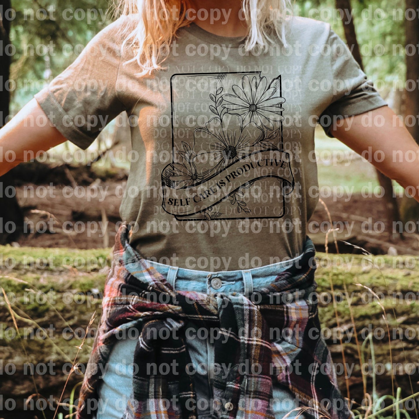 Self Care Is Productive Full Color/One Color Dream Print or Sublimation Print