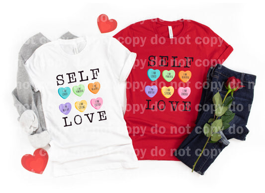 Self Love Hearts Dream print transfer