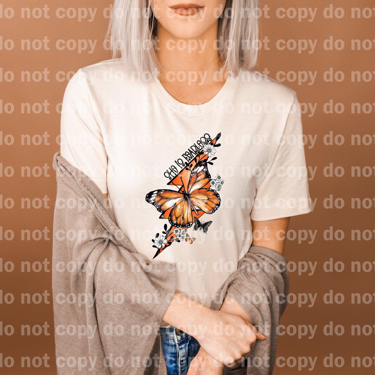 She Is Fearless Butterfly Dream print transfer
