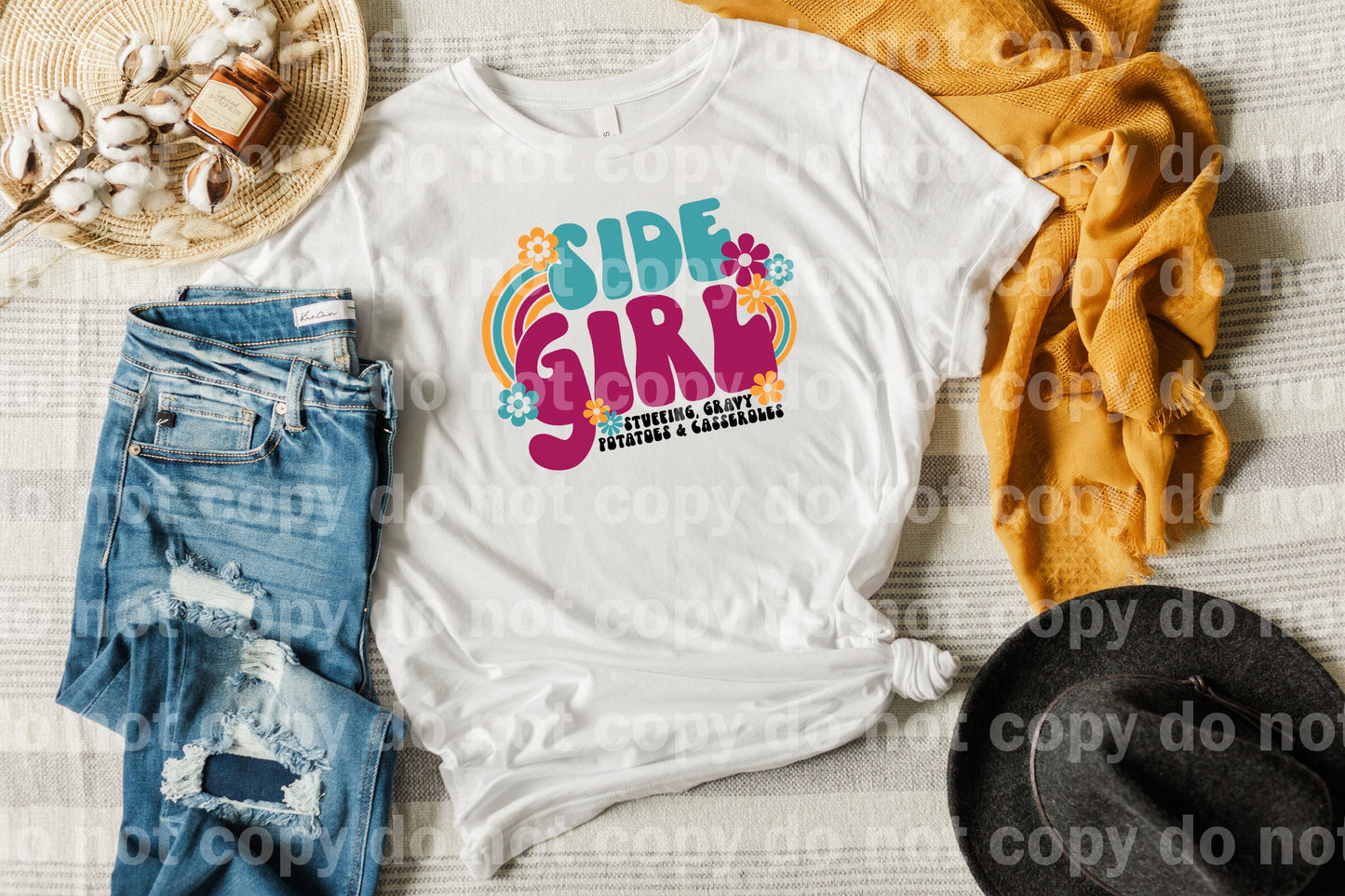 Side Girl Stuffing, Gravy Potatoes And Casseroles Dream Print or Sublimation Print