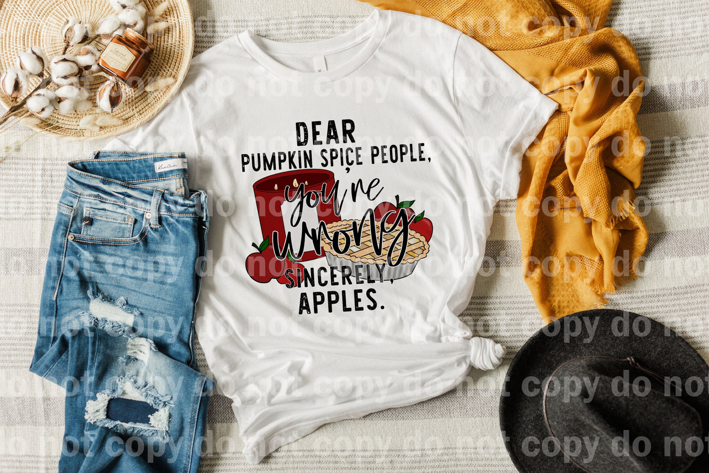 Dear Pumpkin Spice People You're Wrong Sincerely Apples Dream Print or Sublimation Print