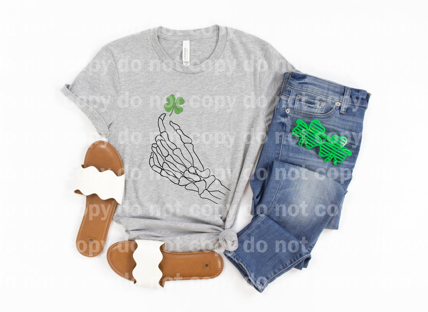 Skeleton Hand Clover Leaf Dream Print or Sublimation Print