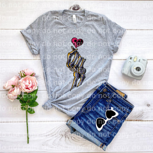 Skeleton Heart Skull Dream print transfer