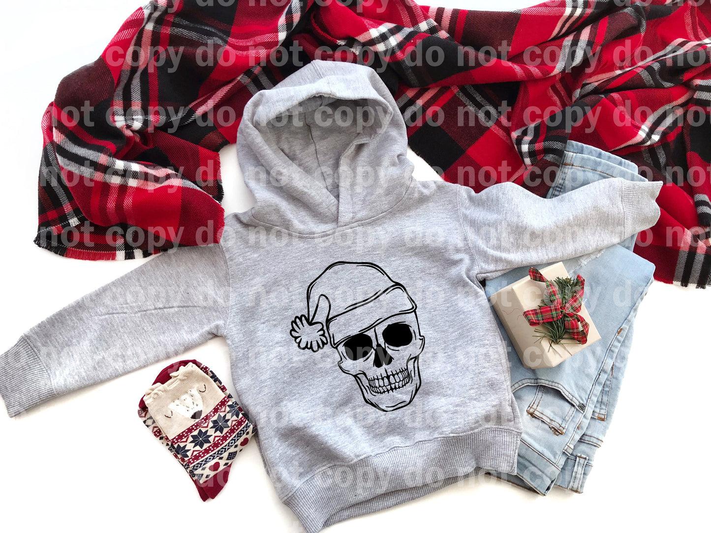 Santa Skellie Full Color/One Color Dream Print or Sublimation Print