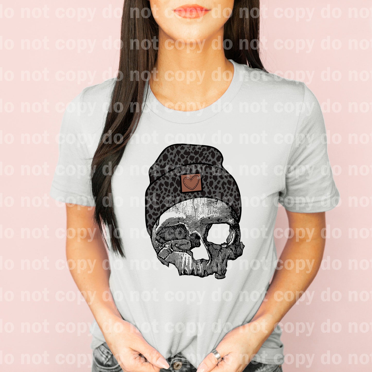 Skull Beanie Black Leopard Dream Print or Sublimation Print