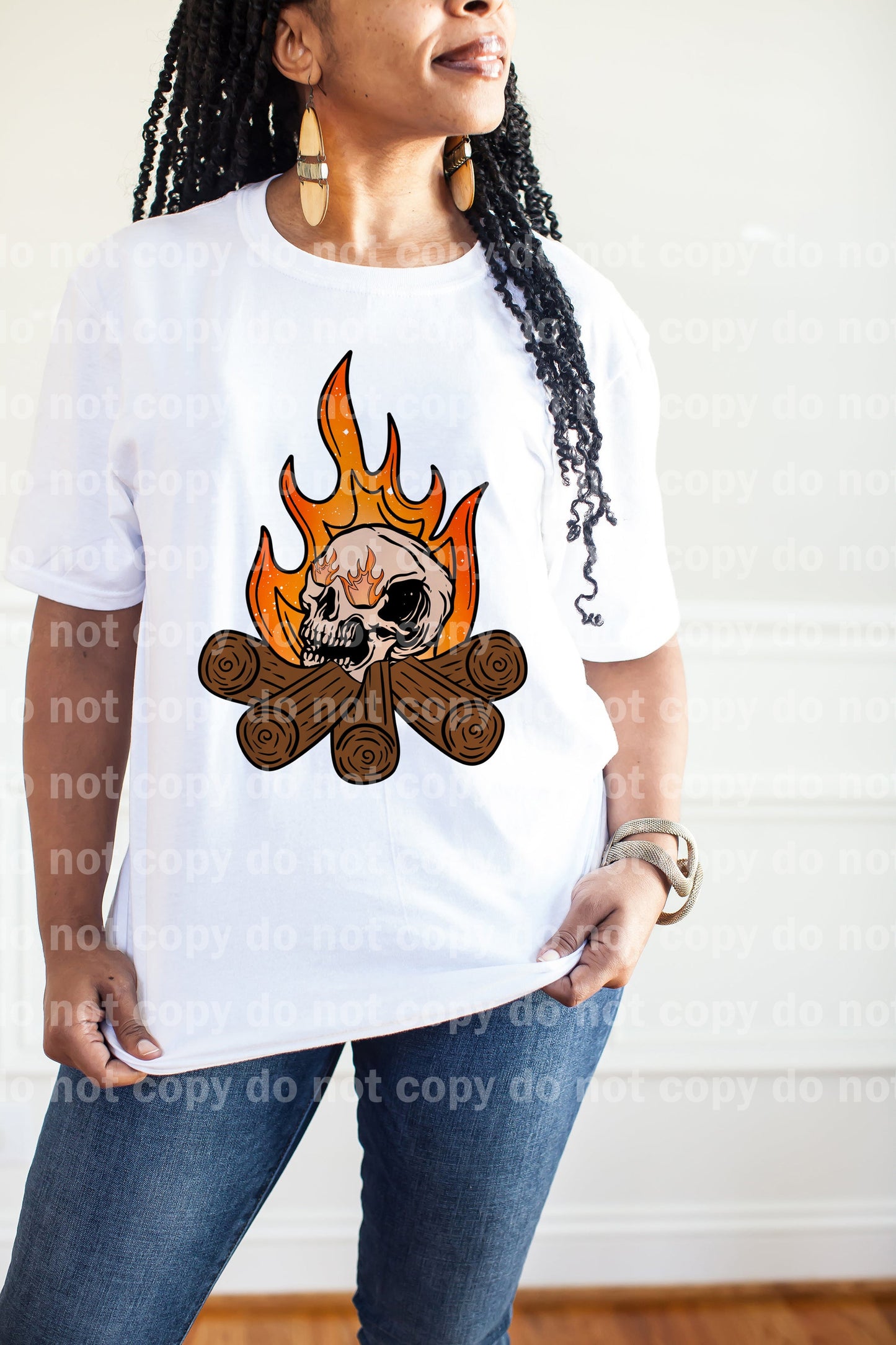 Skull On Fire Dream Print or Sublimation Print
