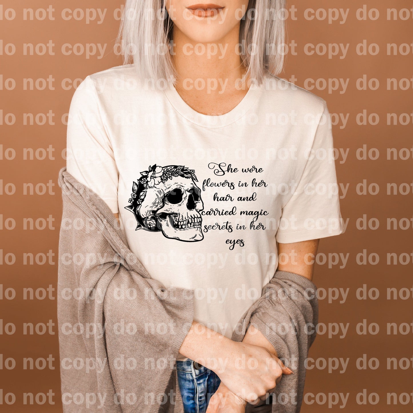 She Wore Flowers In Her Hair And Carried Magic Secrets In Her Eyes Dream Print or Sublimation Print