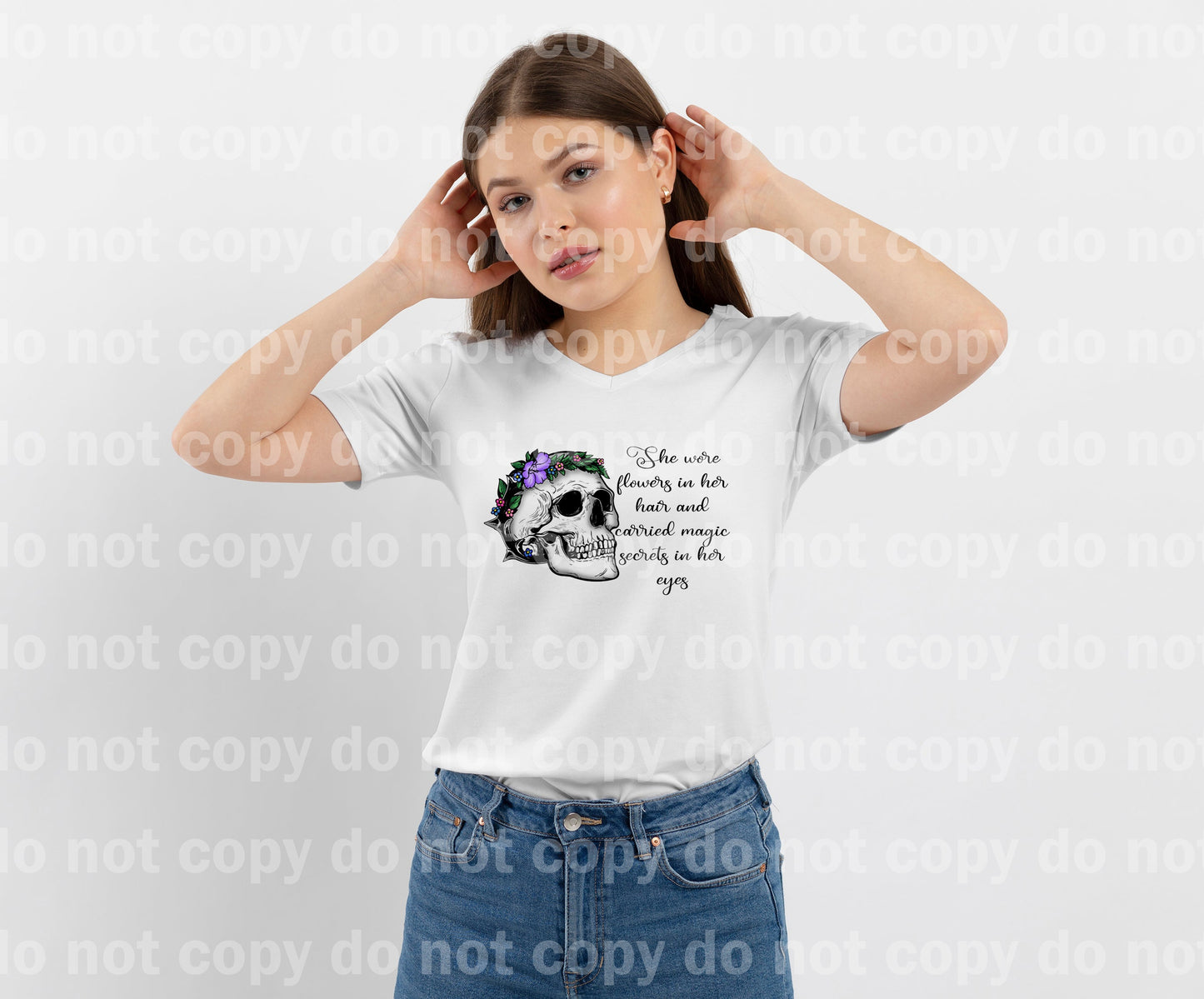 She Wore Flowers In Her Hair And Carried Magic Secrets In Her Eyes Dream Print or Sublimation Print