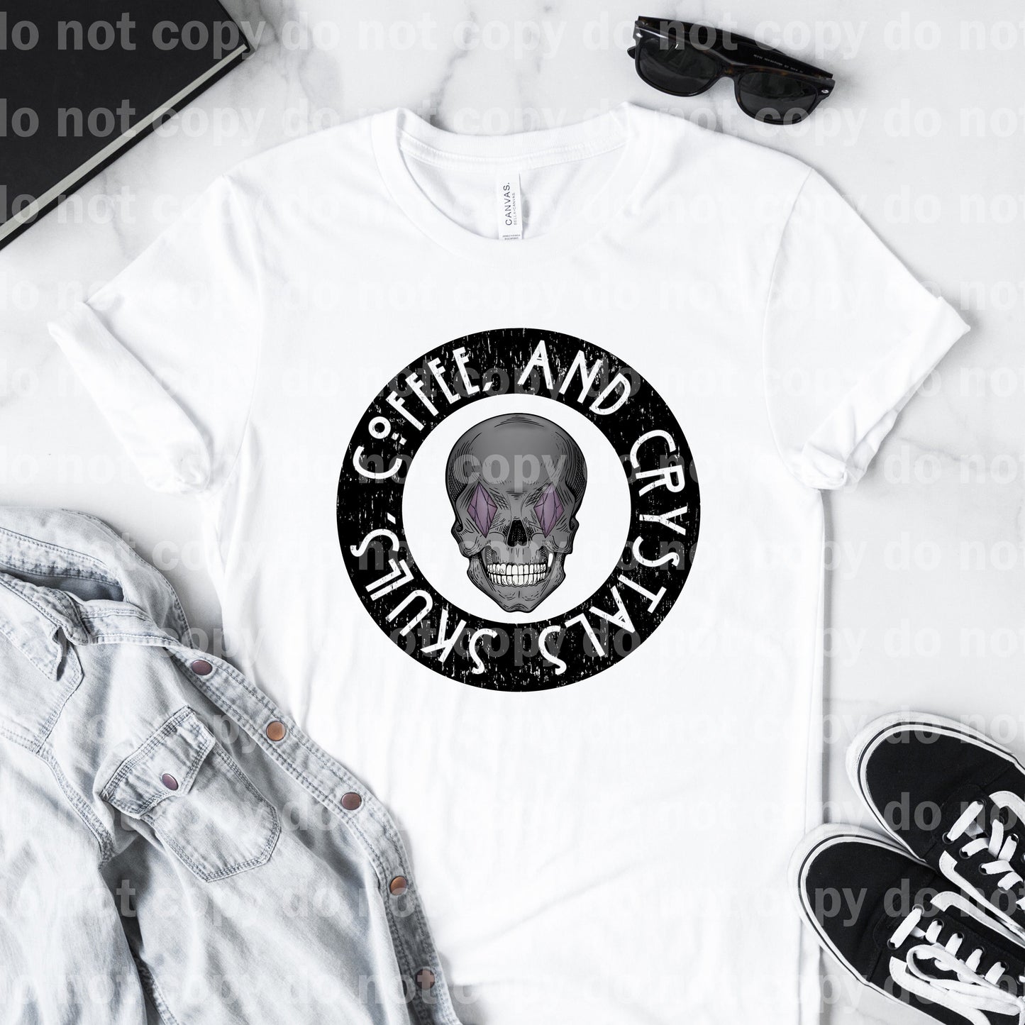 Skulls Coffee And Crystals Dream Print or Sublimation Print