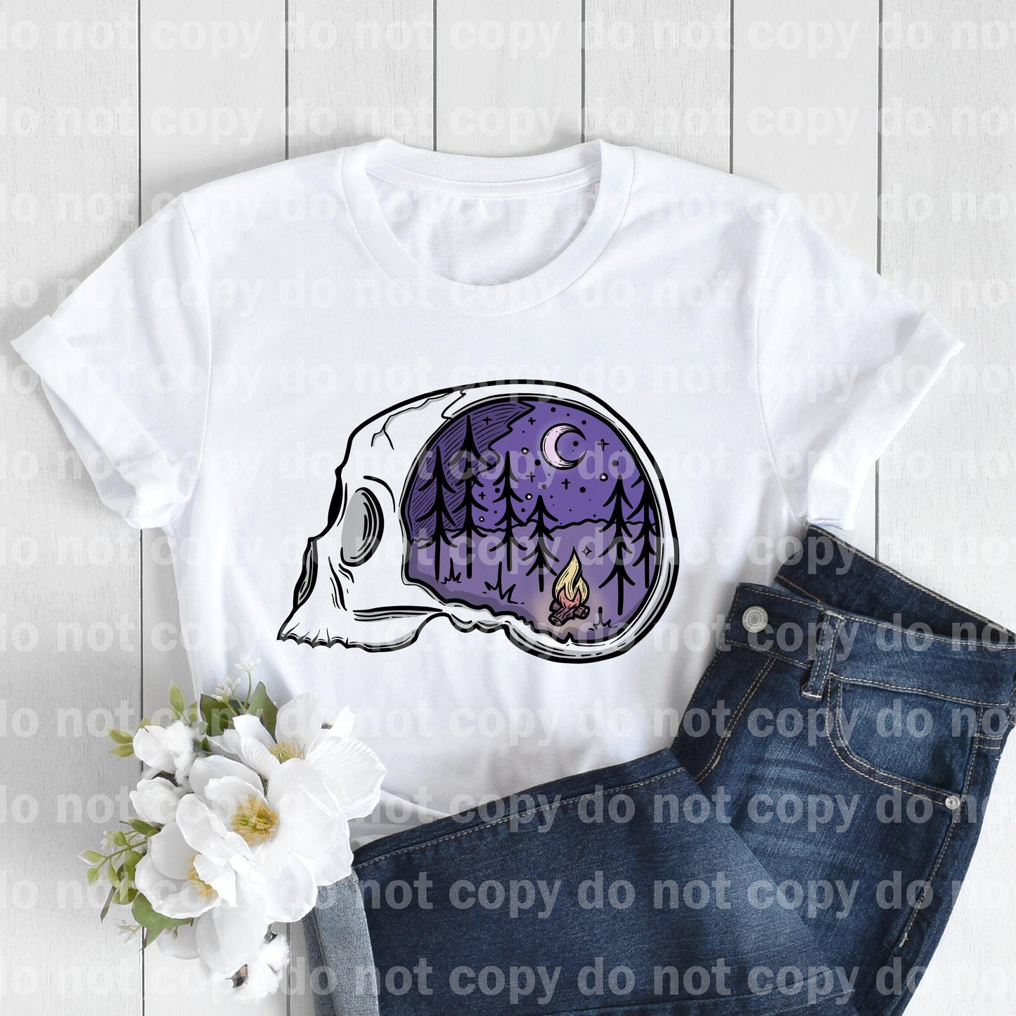 Skull Campfire Mindset Dream Print or Sublimation Print