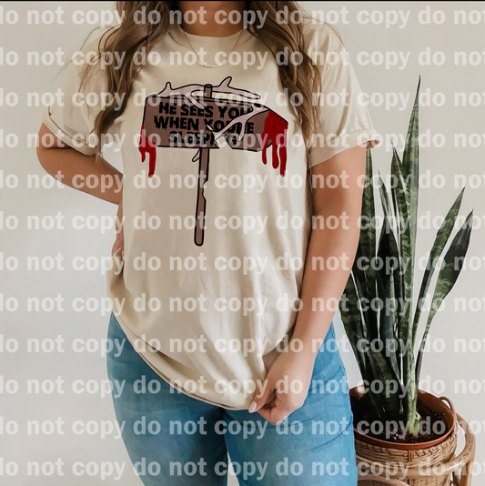He Sees You When You're Sleeping Full Color/One Color Dream Print or Sublimation Print