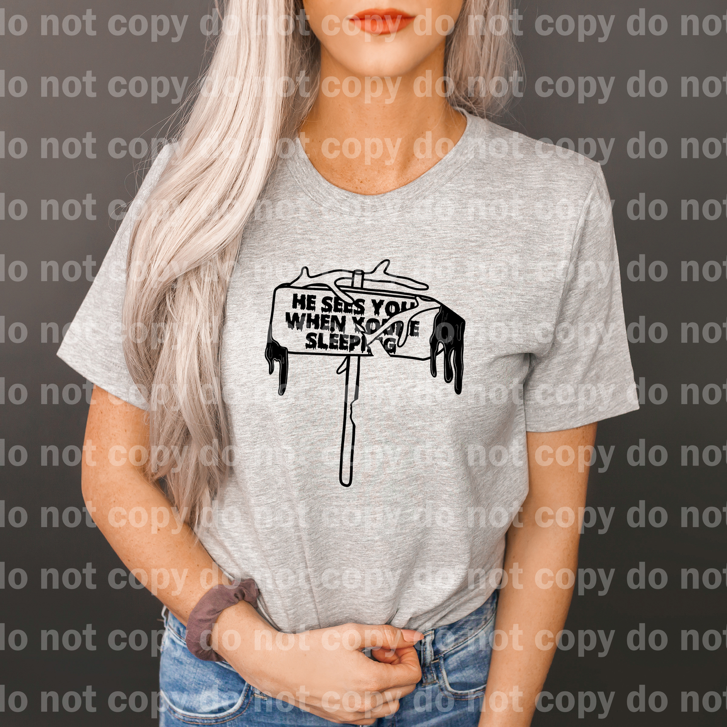 He Sees You When You're Sleeping Full Color/One Color Dream Print or Sublimation Print