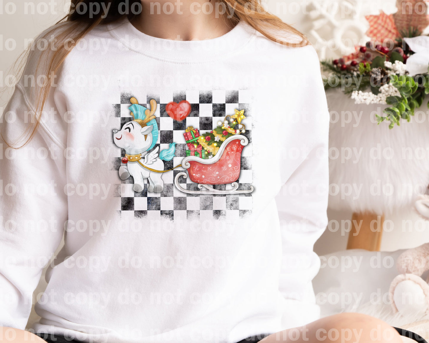 Sleigh Deer Dream Print or Sublimation Print