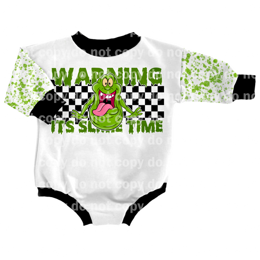 Warning It's Slime Time Full Color/One Color Dream Print or Sublimation Print