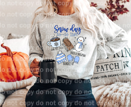 Snow Day To Do List Dream Print or Sublimation Print