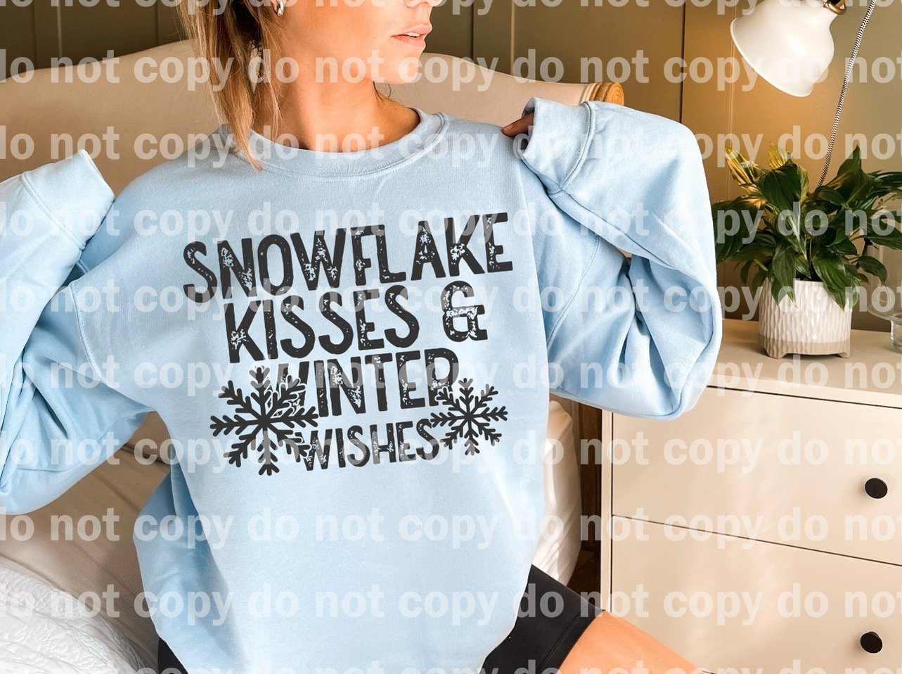 Snowflake Kisses And Winter Wishes Dream Print or Sublimation Print