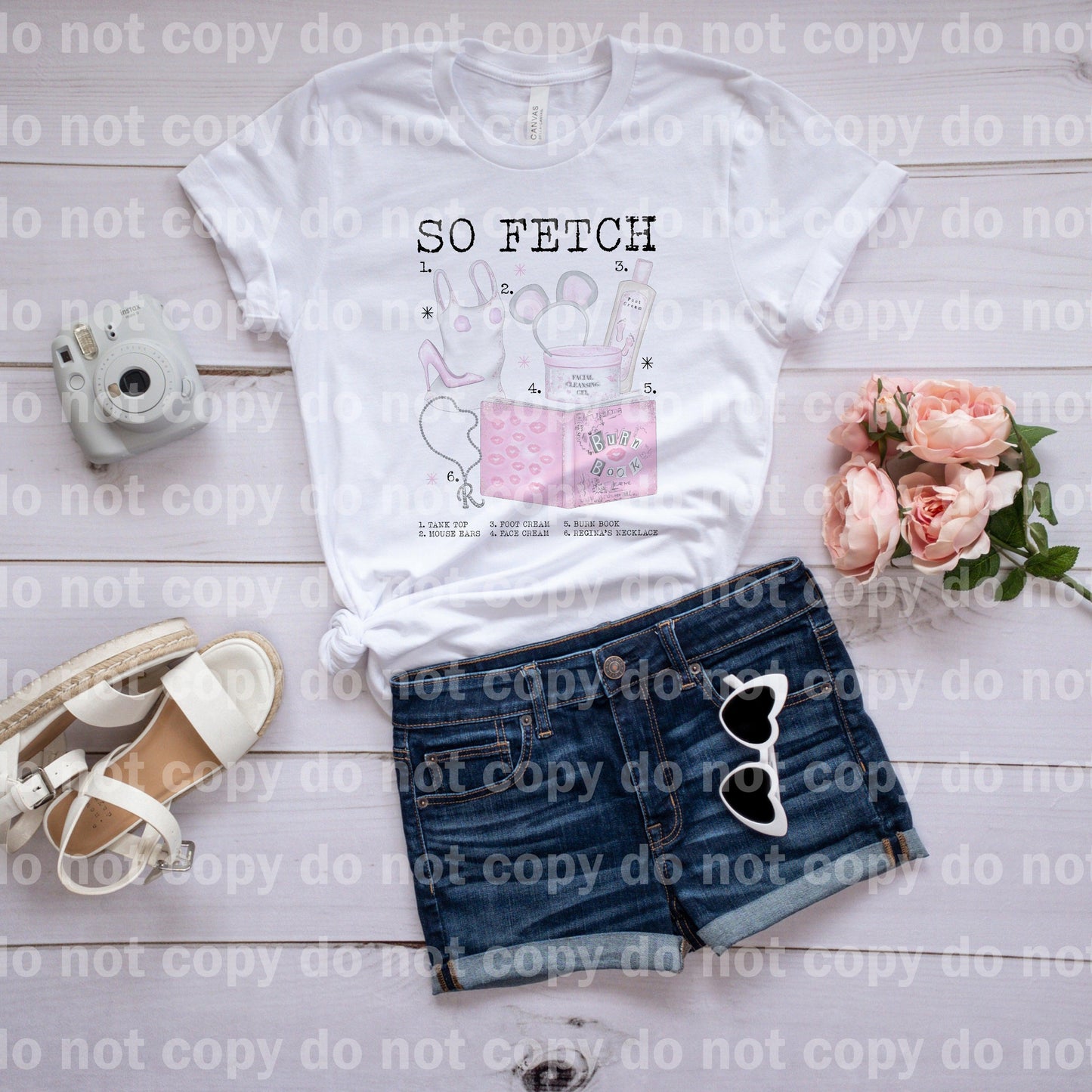 So Fetch Tank Top Mouse Ears Foot Cream Face Cream Burn Book Necklace Dream Print or Sublimation Print