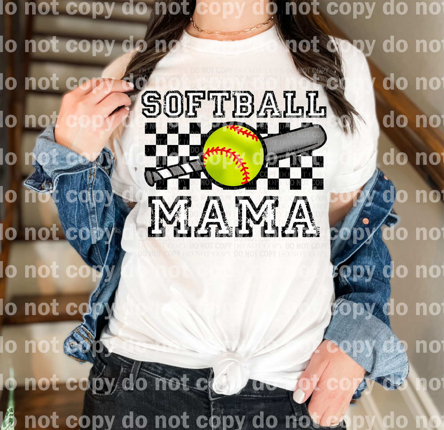 Softball Mama Full Color/One Color Dream Print or Sublimation Print