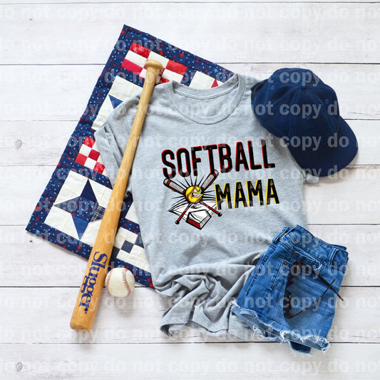 Softball Mama Yellow Black Dream Print or Sublimation Print