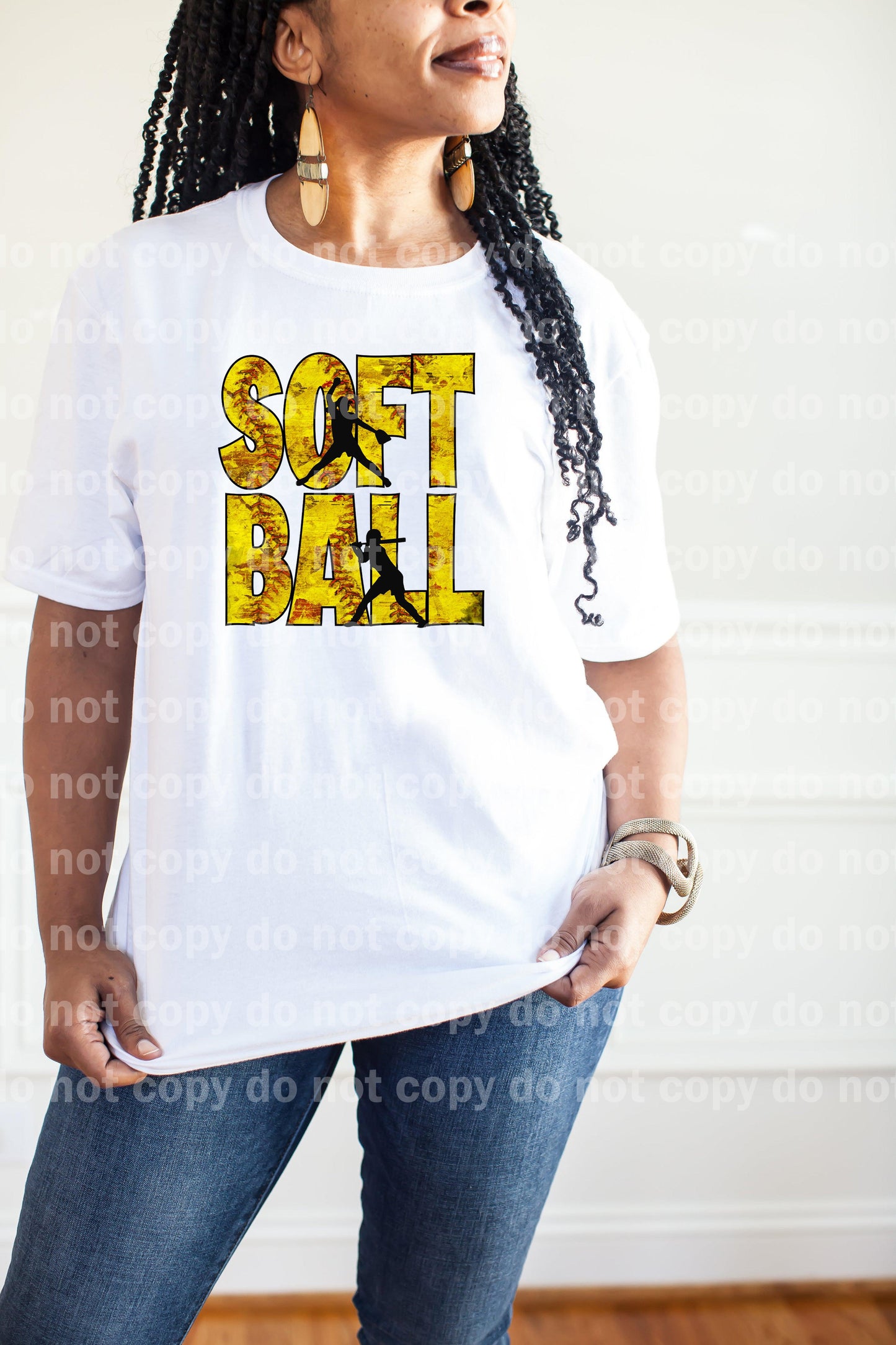 Softball Word Art Yellow Dream Print or Sublimation Print