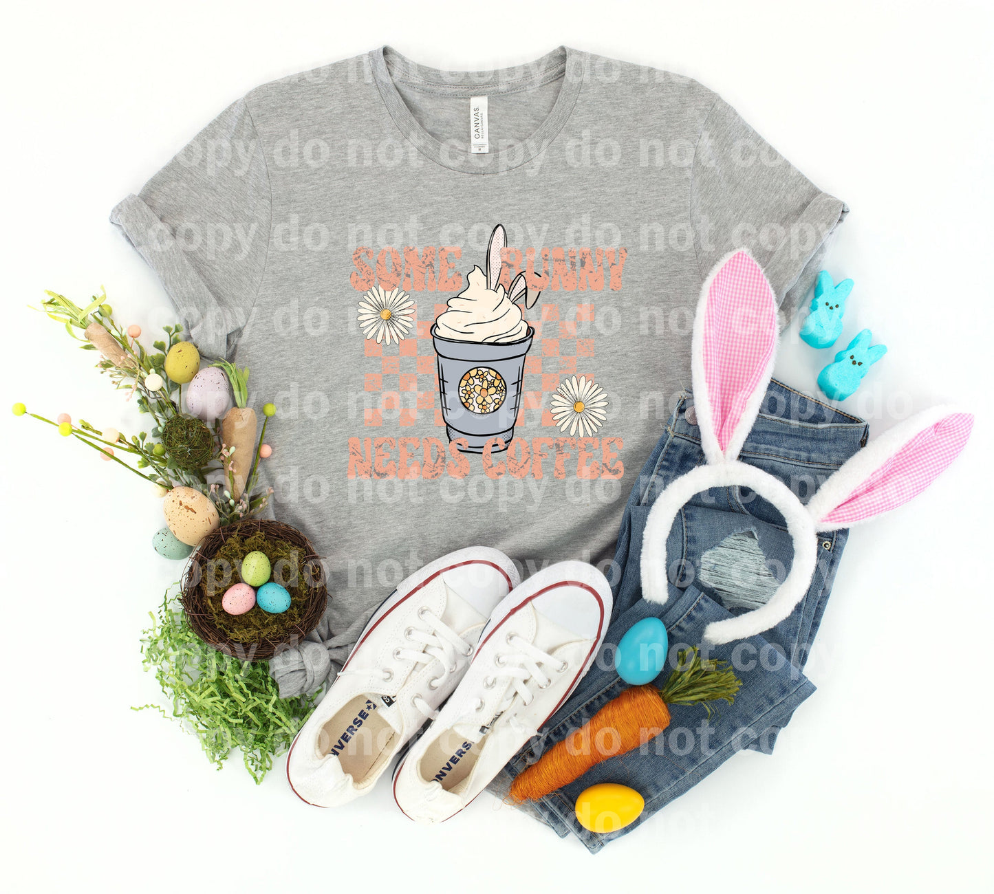 Some Bunny Needs Coffee Dream Print or Sublimation Print