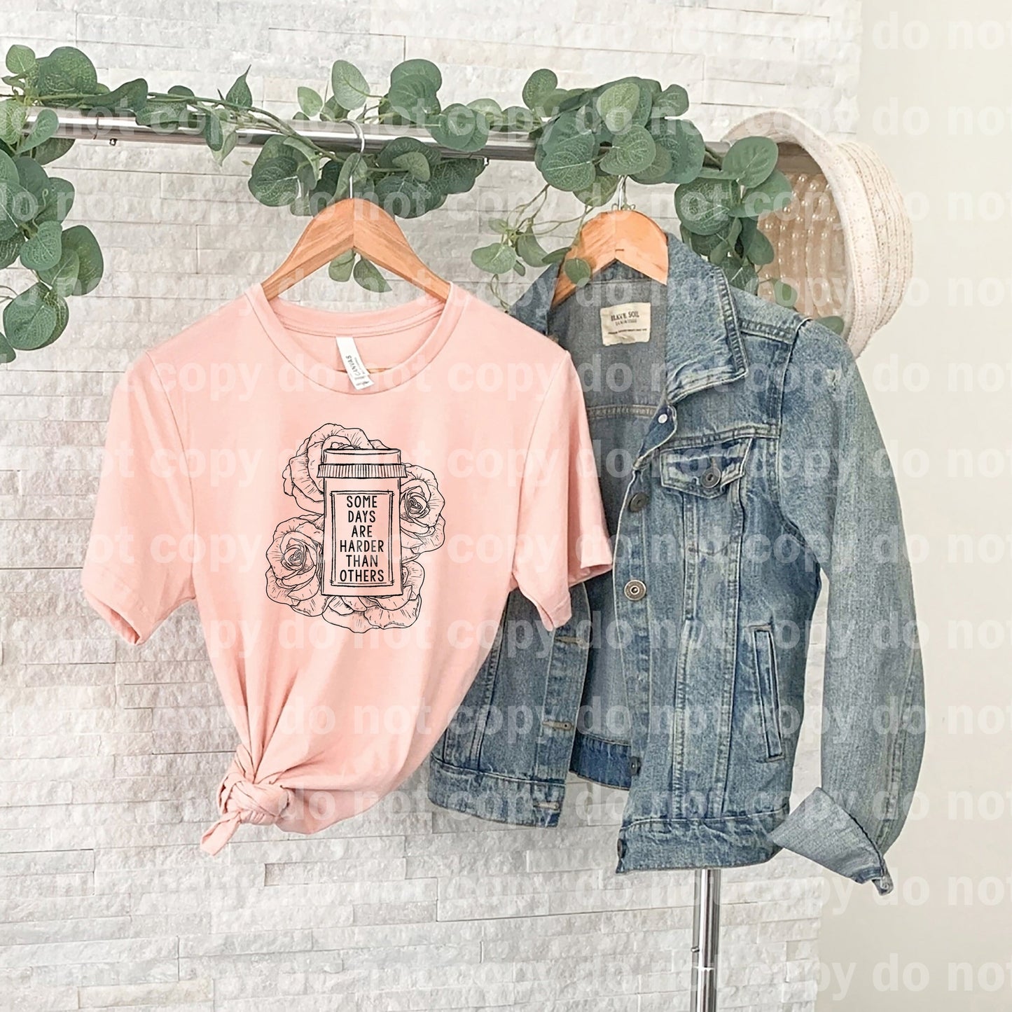 Some Days Are Harder Than Others Distressed Full Color/One Color Dream Print or Sublimation Print
